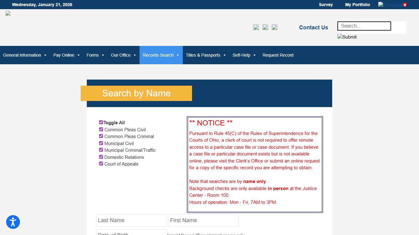Search by Name – Hamilton County Clerk of Courts